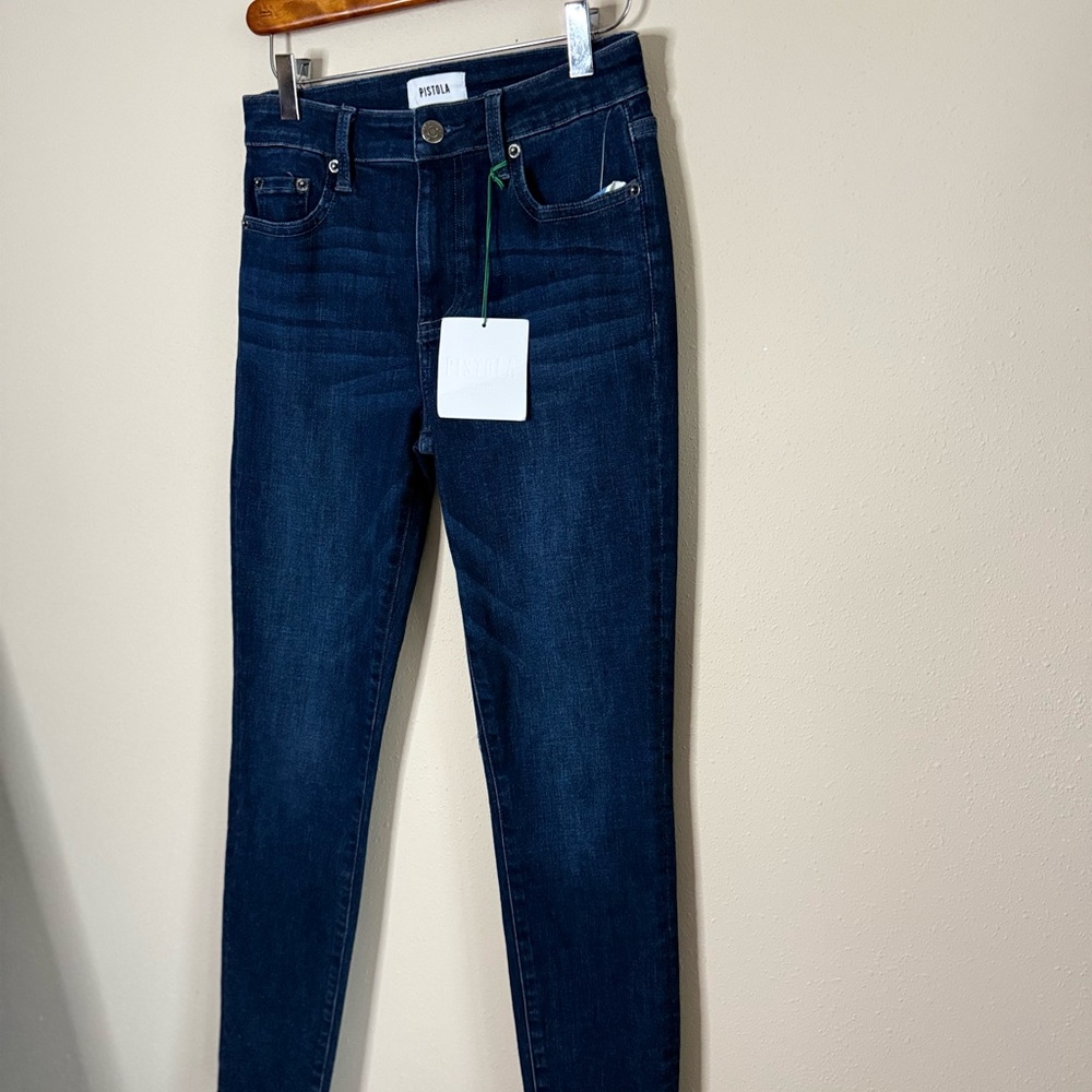 PISTOLA NWT Dark Wash High Rise Skinny Jeans Size 26 Stretch Denim